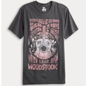 Hybrid Apparel Charcoal Woodstock Graphic Tee Shirt